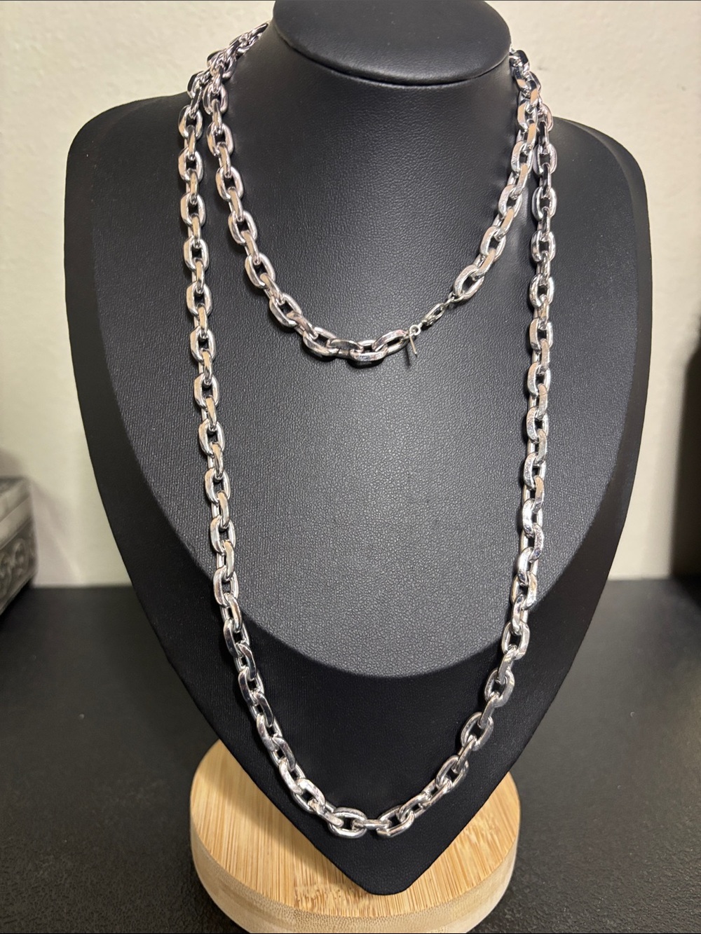 Monet Long Polished Silver-Link Chain Long Necklace Women - Classic Shine